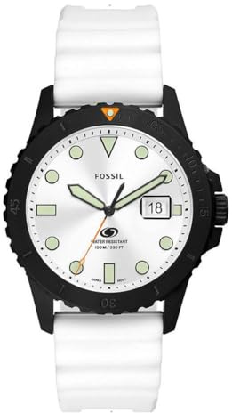 Fossil Watch for Men Fossil Blue Quartz/3 Hand Date movement 42mm case size with a Silicone strap FS5999
