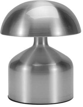 Luxus - Tischlampe Touch Mini - Vicky - Silber - H14 x Ø10 - Terrassenlampe - Schreibtischlampe - LED - Wiederaufladbar - Dimmbar - Kabellos - Tischlampe für innen und außen