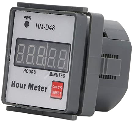Compteur Horaire Numérique avec Fonction de Réinitialisation pour le Suivi de L'utilisation de L'équipement AC 220-240V - Plage de Réglage 0-999,99 Heures