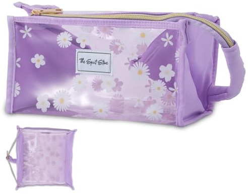The Spirit Store Kosmetiktasche | Kulturtasche Damen | Makeup Bag | Schminktasche | Beauty Case | Schwarz | Reise Kulturbeutel Damen | Transparent | Groß XXL | Wasserdicht | Organizer | Frauen | Mode
