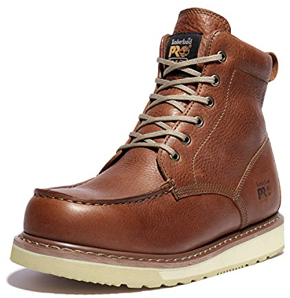 Timberland PRO Men's Pro Wedge 6 Inch Moc Soft Toe Industrial Work Boot, Brown-2024 New, 10.5