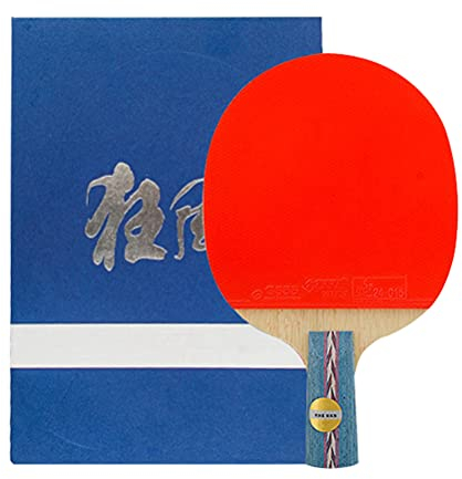 BBAUER Pingpong-Schläger Für Offensive Und Defensive Integration, Tischtennisschläger Kann Kontrolle, Rotation Und Stärke Verbessern/As Shown/Long Handle No. 6