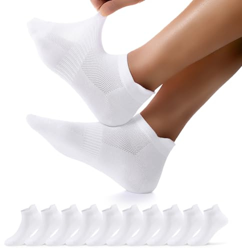 FALARY Chaussette Femme 35-38 Basse Blanc Socquette Femme 35-38 Coton Respirant Confortables de Sport Lot de 10