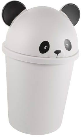 Zerodeko Poubelle De Panda Avec Couvercle 10l Pour Extérieur Et Intérieur Poubelle Mignonne En Plastique Cuisine Salle De Bain Et Bureau Pour Animaux