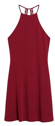 Superdry Mini Jersey FIT & Flare Dress W8011614A Red Dahlia Size 14, Red Dahlia, UK 8