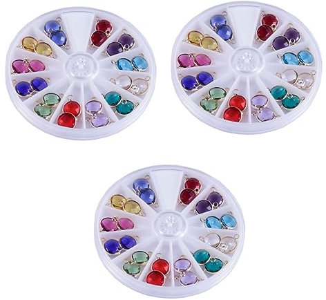SHINEOFI 72stücke Geburtsstein Crystal Farben Für Schmuckherstellung Armbänder Und Hochwertige Bastelzubehör Für Kreative Projekte