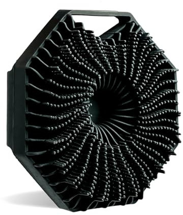 VIPITH Silicone Body Scrubber, Exfoliating Shower Brush for Sensitive Skin (Black)