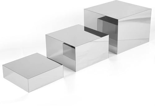 3 Alzate per Buffet, 15,2x17,7x20,3cm Alzate Cupcake Acrilico Argentato con Fondo Cavo Alzate per Cibo per Tavolo da Buffet Alzate Eleganti e Pulite per Buffet per Caramelle Dessert