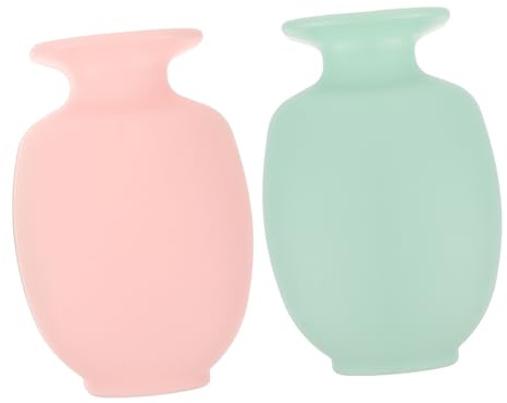 Yardenfun 2stücke Teiliges Wandvase Aus Flexiblem Wiederverwendbar Bruchsicher Platzsparend Für Blumen Und Pflanzen Moderne Wanddekoration Für Zuhause Und Büro