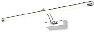 LED Bilderleuchte Chrom Metall B: 72 cm lang warmweißes Licht 3000 K 1200 lm Modern Bildbeleuchtung Wohnzimmer Spiegelleuchte Badezimmer