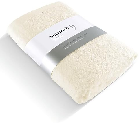 herzbach home Handtuch Pura Saunatuch 80x200 cm 100% Baumwolle | extra weich und saugstark, langlebig und pflegeleicht, saunageeignet, mit Aufhänger, gehobene Gramatur 550 gsm