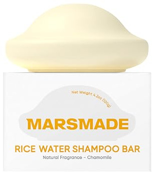 Rice Water Shampoo Bar 2.0 - Moisturising and Moisturising Natural Hair Soap Bar Shampoo for Hair Strengthening & Scalp Nourishment - Bathing Soap Solid for All Hair Types (120 g)