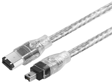 Herfair FireWire IEEE 1394 Cable,4 Pin to 6 Pin Male to Male Cord,Data Transfer Adapter,FireWire 400 DV iLink Converter for Laptop to Camcorder,DV Camera to Computer Cable 1.8m