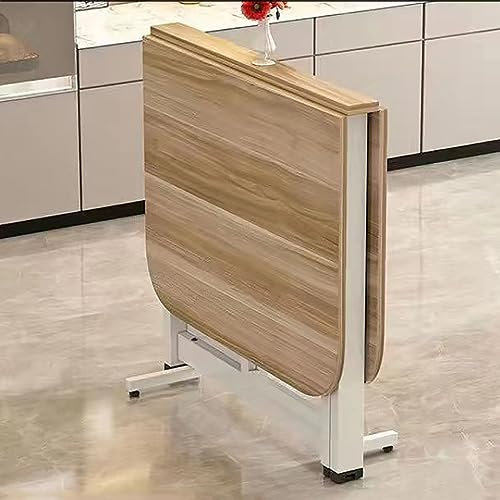 EUEIQCBZ Massivholz -Drop -Blatt -Esstisch Klappbarer Küchentisch mit erweiterbarem Design Platz sparend Holz Esstisch für kleine Räume Multi funktionale ausziehbare Möbel für Küche und Leben