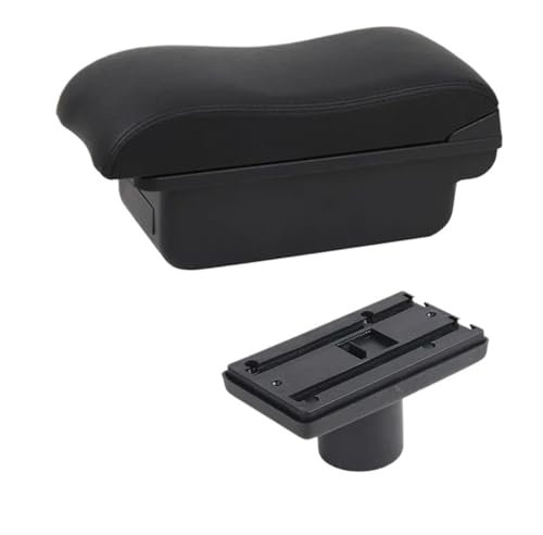 DIQXLGS Reposabrazos Decoración De Estilo De Contenido De La Tienda Central con Portavasos Accesorios para Seat para Ibiza 6j para Ibiza 6L Caja De Reposabrazos Almacenamiento(B2 Línea Negra)