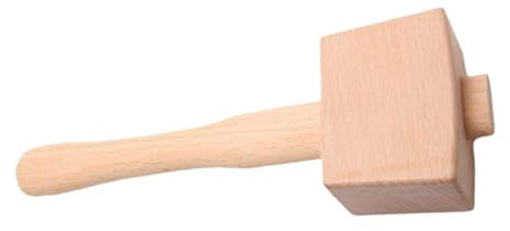 DIYEAH Wooden Mallet Hammer for Woodworking and Carving, Small Wood Mallet Hand Tool for Crafting and Camping, Wooden Carpenter Hammer for DIY Projects