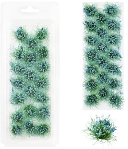 SOFPLATE 1 caja de 20 mini Matas de Césped Estático Matas Tupidas de Resina A Granel Arbustos de Tierras Bajas Verdes Y Azules Suministros para Escenografía de Trenes Paisajes Ferroviarios Arena Decor