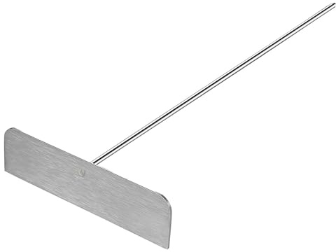 Hikiwin Stainless Steel T Shape Batter Spreaders, T Shape Crepe Maker Practical Tool for Crepe Maker or Home Cooking, Pancake Metal T Shaped Tool, Silver, Handle 9.8 Inches,1 Piece