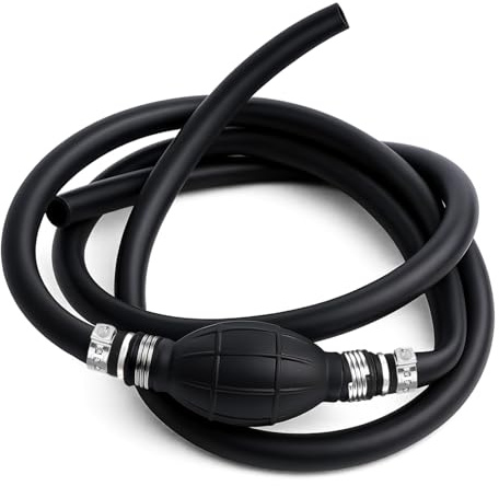 Saipor 3/8 10mm Fuel Line Assembly for Marine Outboard Boat Motor & RVs | with Primer Bulb and Steel Hose Clamps, 6.8FT Fuel Hose Line