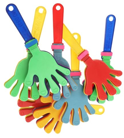 CVUTOVO 8piezas Juguetes Aplausos De Mano De Plástico De Aplausos Para Hacer Ruido Accesorios Para Animar Para Eventos Deportivos y Fiestas De Cumpleaños