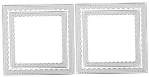iplusmile 2 Pezzi Stencil per Goffratura Quadrati in Plastica per Macchine Embossing Template DIY per Scrapbooking Album Decorazioni Artigianali Fatto Mano