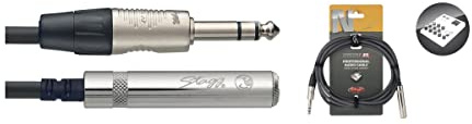 Stagg 25019314 Kopfhörerverlängerungskabel (3m, 1x Stereo Klinke Stecker-auf-1x Stereo Klinke Buchse, 6,3 mm)