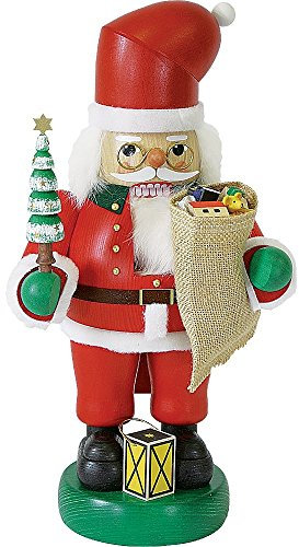 Richard Glässer Seiffen Nussknacker Weihnachtsmann rot, 35 cm hoch, original Erzgebirge