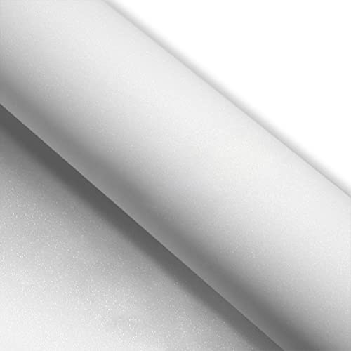 (7,89€/m2) Könighaus Diamand Glitter Weiss Autofolie 400 x 152 cm blasenfrei mit Anleitung (Glitzer Folie)