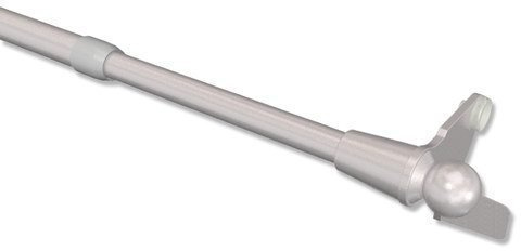 Interdeco Klemmstangen Silber-Grau/ausdrehbare Gardinenstange ohne Bohren 10/8 mm Ø Avanti, 40-60 cm