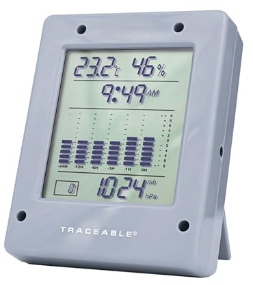 Cole-Parmer Traceable Digital Barometer with Calibration, Medical & Scientific Timer - Calibration, LCD Screen, Min - Max Temperatures 0°C - 55°C / 32°F - 131°F
