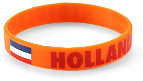 Komonee Netherlands Orange World Cup Sports Event Football Country National Flag Silicone Wristband