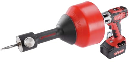 Rothenberger ROSPIMATIC CL Rohrreinigungs Kabelloses Set mit Zusatzspirale, 8mm Spiraldurchmesser, 0m-7.5m Arbeitsbereich Länge | 1000002299 | Rohrreinigung, Sanitär, Rohrreinigungskabel