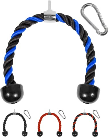 Yes4All XJ90 Corde à triceps, 68.6 cm - Bleu Noir, Rubber