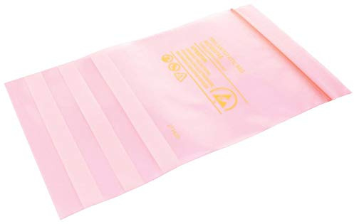 Multicomp 003-0004 Pink antistatisch wiederverschließbar ESD-Safe Beutel 254 mm x 305 mm, 100 Stück