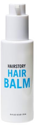 Hairstory Hair Balm, Moisturizing Air Dry Lotion, Leave In Conditioner Cream for All Hair Types, Adds Softness & Shine, Smooths Frizz, Defines Waves & Curls, 4oz