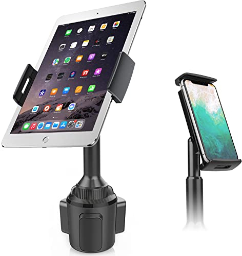 APPS2Car Supporto Tablet Auto Portabicchieri, Supporto per Portabicchieri dell'Auto compatibile con tablet da 4,3-11 pollici, iPad Mini/Air/Pro, iPhone, tutti gli smartphone