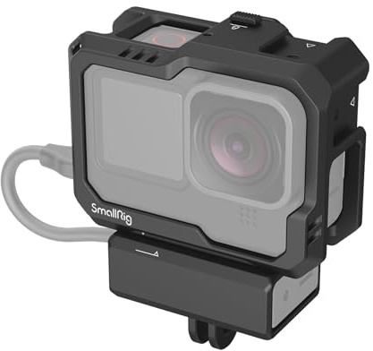 SMALLRIG Hero13 Hero12 Hero11 Hero10 Hero9 Black Cage für Go Pro mit 2 Cold Shoe Mounts für Go Pro Hero 13/12/11/10/9 Black - 3083C