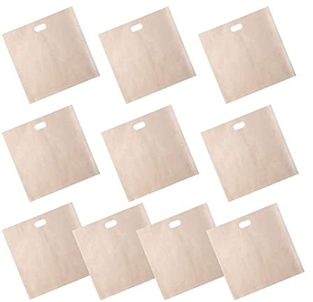 ENJY Borse per Tostapane Borse tostapane, Sacchetti di stoccaggio dei tostapane Non Bastone Sacchetti riutilizzabili Sacchetti per la griglia a microonde tostapane (Size : 10PCS 16x16.5cm)
