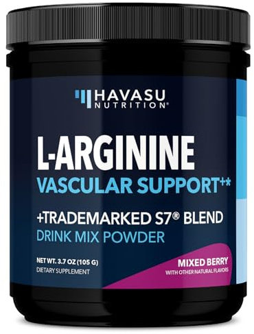 L-Arginine Powder - Nitric Oxide Supplement for Men and Women with L-Citrulline and Beet Root - Pre and Post Workout Support for Endurance and Recovery - Mixed Berry Flavor, 1 Month Supply (30 Scoops)