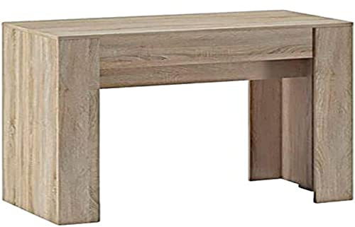 Skraut Home - Konsolentisch ausziehbar bis 237 cm - 5 Verschiedene Positionen - Maße geschlossen: 78 x 90 x 50 cm - Eiche - Ideal für Ihren Esszimmer, Wohnzimmer oder Büro