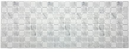 YUEMOL bordüre selbstklebend Renovierung der Heimverbesserung 3D Marmor White Mosaic Epoxy Fliesenaufkleber for Küchenbad wasserdichte Wohnkulturfliesenaufkleber (Color : A, Quantity : 5PCS)