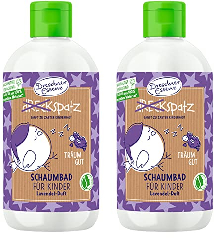 2er Pack Dresdner Essenz Dreckspatz Schaumbad Träum gut Lavendel-Duft 2 x 300 ml Badezusatz vegan