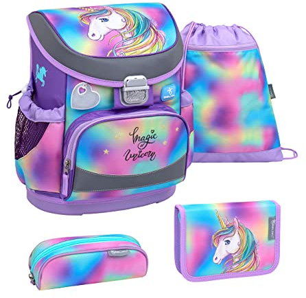 Belmil Mini-Fit Schulranzen Set 4 -teilig (405-33/AG/S) (Rainbow Color)