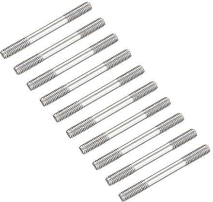 METALLIXITY 20Stk Beidseitige Stiftschraube M6 55mm 304 Edelstahl Stabschraube für Haushalt