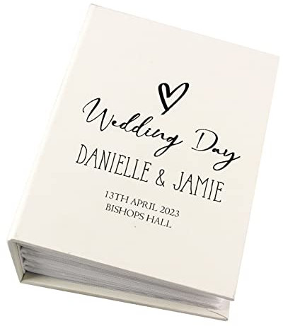 Personalised Wedding Day Photo Album With Sleeves 100 x 6x4 Capacity