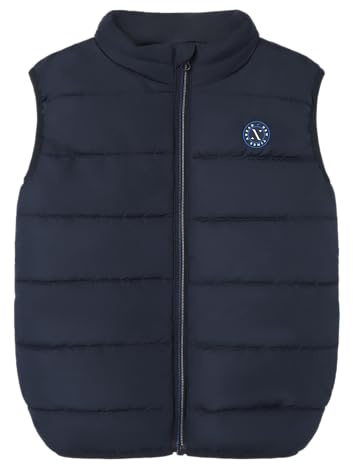 NAME IT Chaleco acolchado Nkmmylane para niños, Azul oscuro (Dark Sapphire), 134