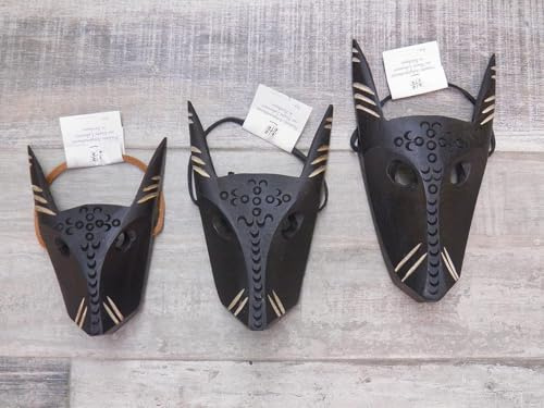 Generico Maschera in Legno Boes merdules Tradizionale sarda barbaricina Sardegna Cuoio Legno Intagliato da Parete 3 Dimensioni (Medio)