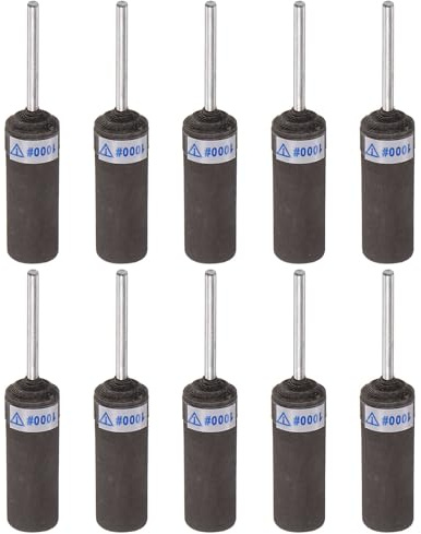 QUARKZMAN 10Uds Rollos de Papel de Lija Abrasivo Vástago de 2.35 mm Cabezal | de Grano 1000, Mangas de Tambor de Lijado, de Rectificado, para Carpintería Vidrio Y Pulido de Metales