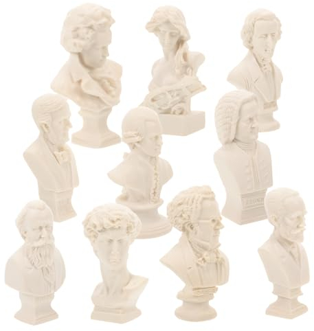 CORHAD 10st Kleine Statue Aus Gips Römische Büstenstatue Skizze Einer Mini Puppe Weiß