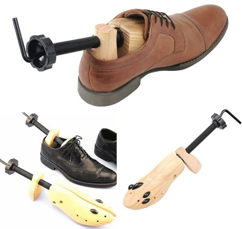 Yuehuamech Paire d'extenseurs de chaussures réglables à 2 voies - Extenseurs de chaussures - Extenseurs de chaussures - Pour homme et femme - Chaussures de sport, L (EU 42-46), L